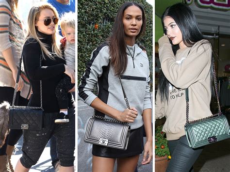 celebrity wearing chanel boy bag|chanel boy bag for sale.